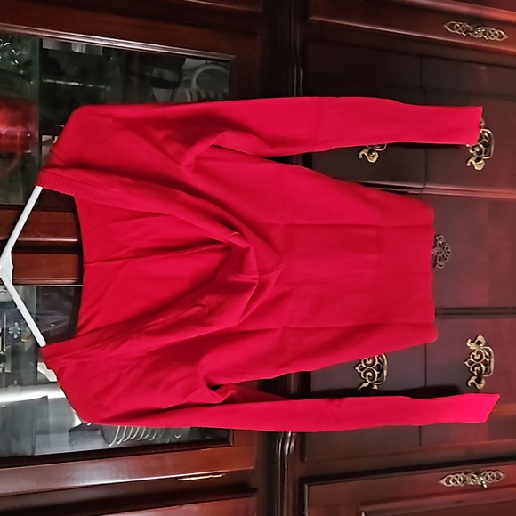 FOREVER 21 VINTAGE KNIT V-NECK HOODED SWEATER - Picture 6 of 7